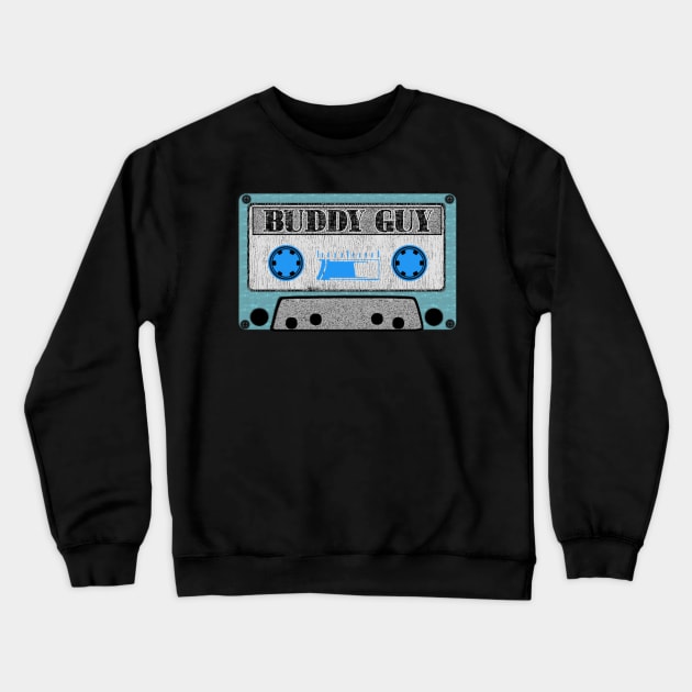 buddy guy blue cassette Crewneck Sweatshirt by toemangaa